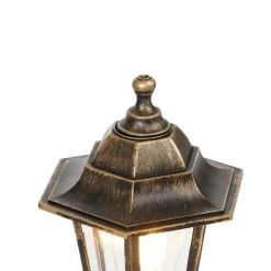 Qazqa staande buitenlampen new haven goudkleurig e27