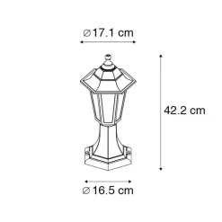 Qazqa staande buitenlampen new haven goudkleurig e27