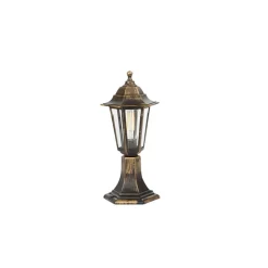 Qazqa staande buitenlampen new haven goudkleurig e27