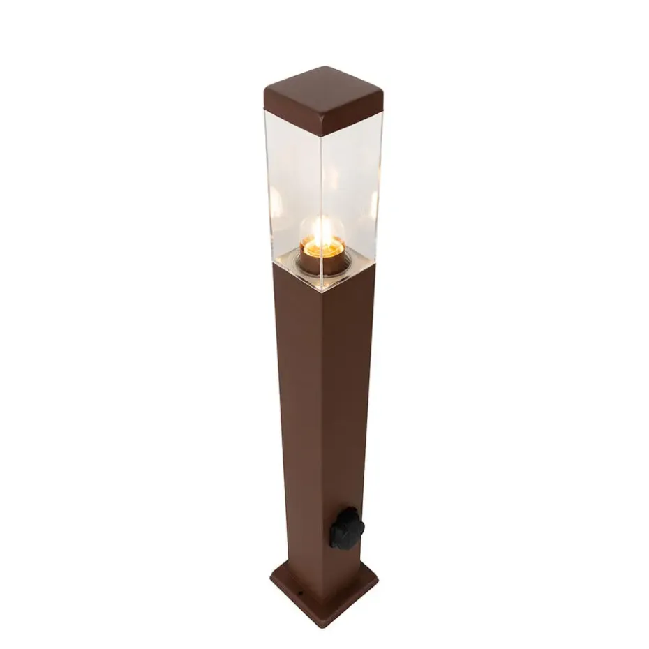 Qazqa staande buitenlampen malios bronskleurig e27