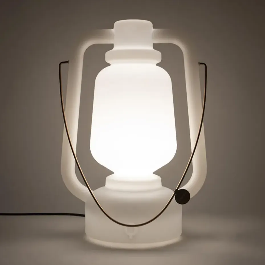 Qazqa staande buitenlampen storm wit e27