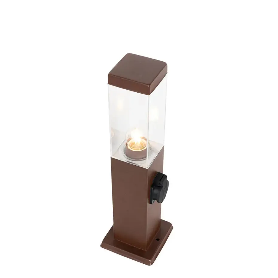 Qazqa staande buitenlampen malios bronskleurig e27