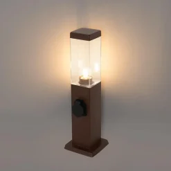 Qazqa staande buitenlampen malios bronskleurig e27