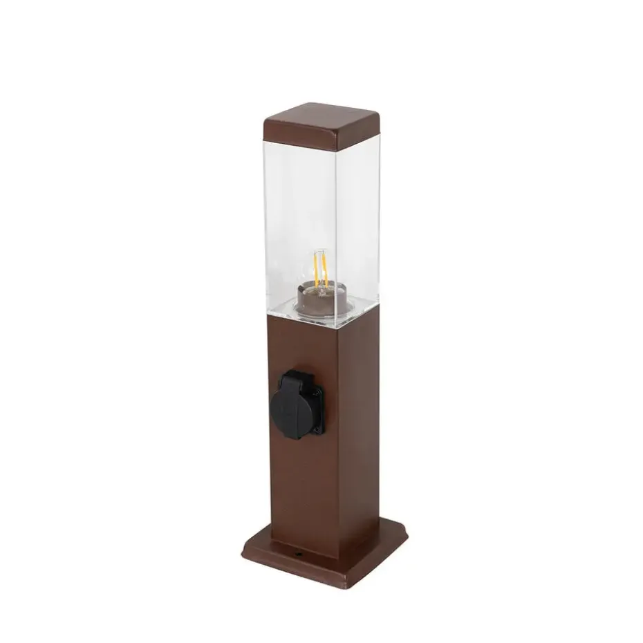 Qazqa staande buitenlampen malios bronskleurig e27