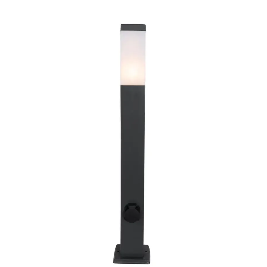 Qazqa staande buitenlampen malios zwart e27