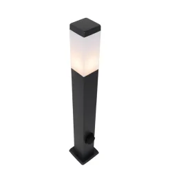 Qazqa staande buitenlampen malios zwart e27