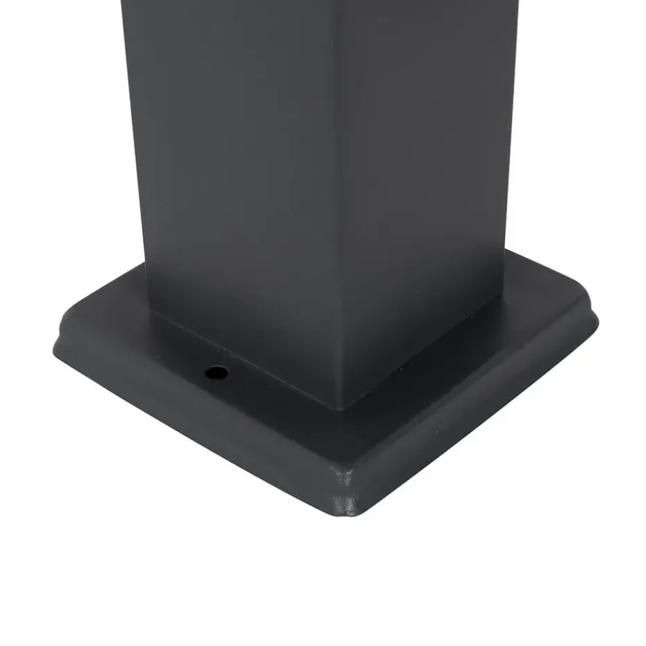 Qazqa staande buitenlampen malios zwart e27
