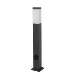 Qazqa staande buitenlampen malios zwart e27