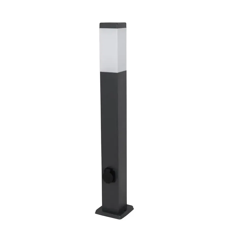 Qazqa staande buitenlampen malios zwart e27