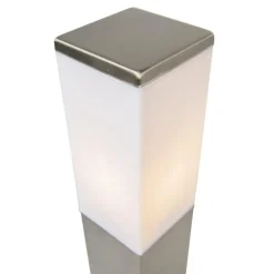 Qazqa staande buitenlampen malios zilverkleurig e27