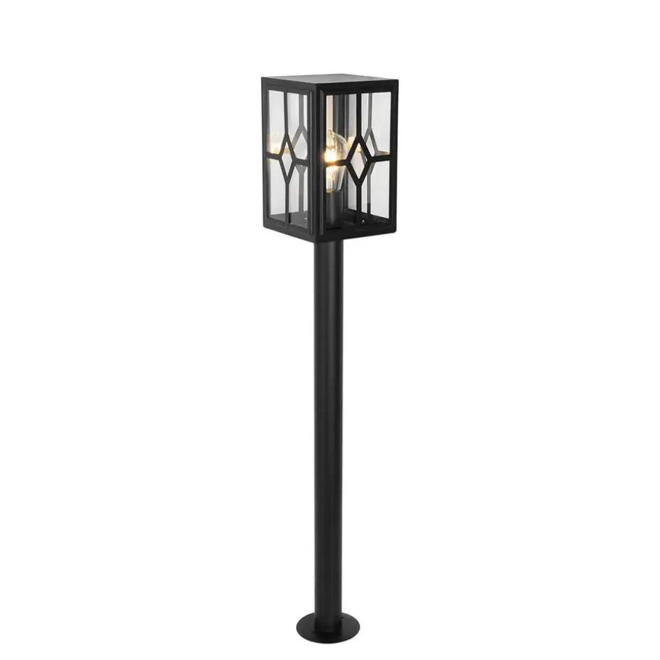 Qazqa staande buitenlampen dover zwart e27
