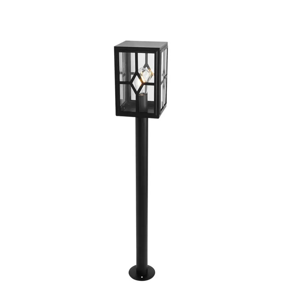 Qazqa staande buitenlampen dover zwart e27