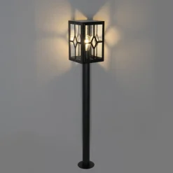 Qazqa staande buitenlampen dover zwart e27