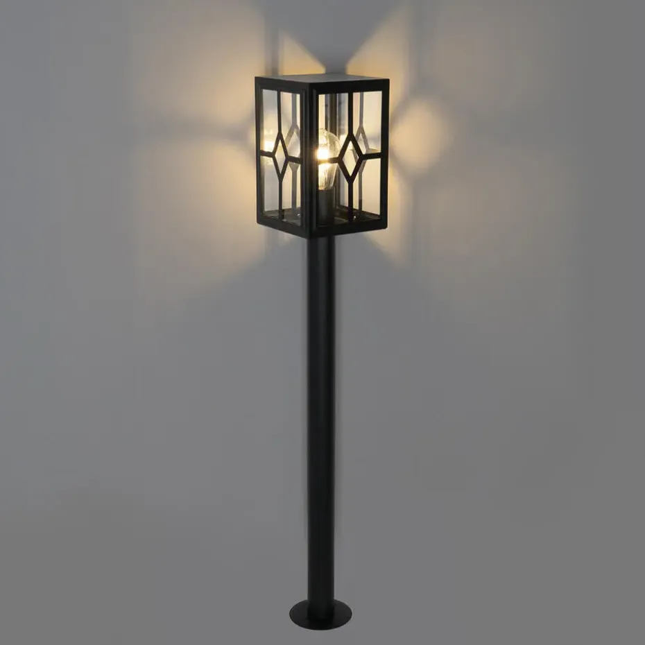 Qazqa staande buitenlampen dover zwart e27