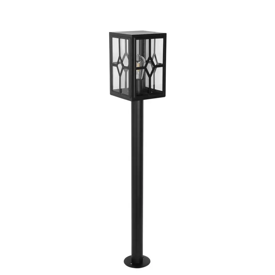 Qazqa staande buitenlampen dover zwart e27