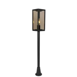 Qazqa staande buitenlampen charlois zwart e27