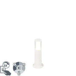 Qazqa staande buitenlampen carlo wit gu10