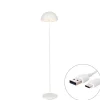 Qazqa staande buitenlampen keira wit geïntegreerde led