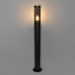 Qazqa staande buitenlampen rox zwart e27