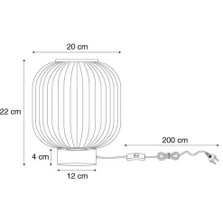 Qazqa tafellampen karel zwart e27