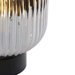 Qazqa tafellampen karel zwart e27