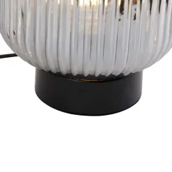 Qazqa tafellampen karel zwart e27