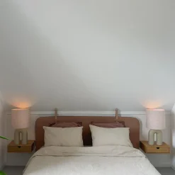 Qazqa tafellampen lotti beige e27