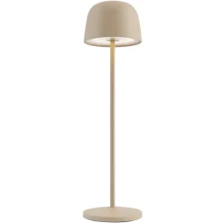 Qazqa tafellampen raika beige geïntegreerde led
