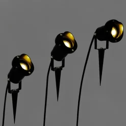 Qazqa tuinspots done zwart gu10