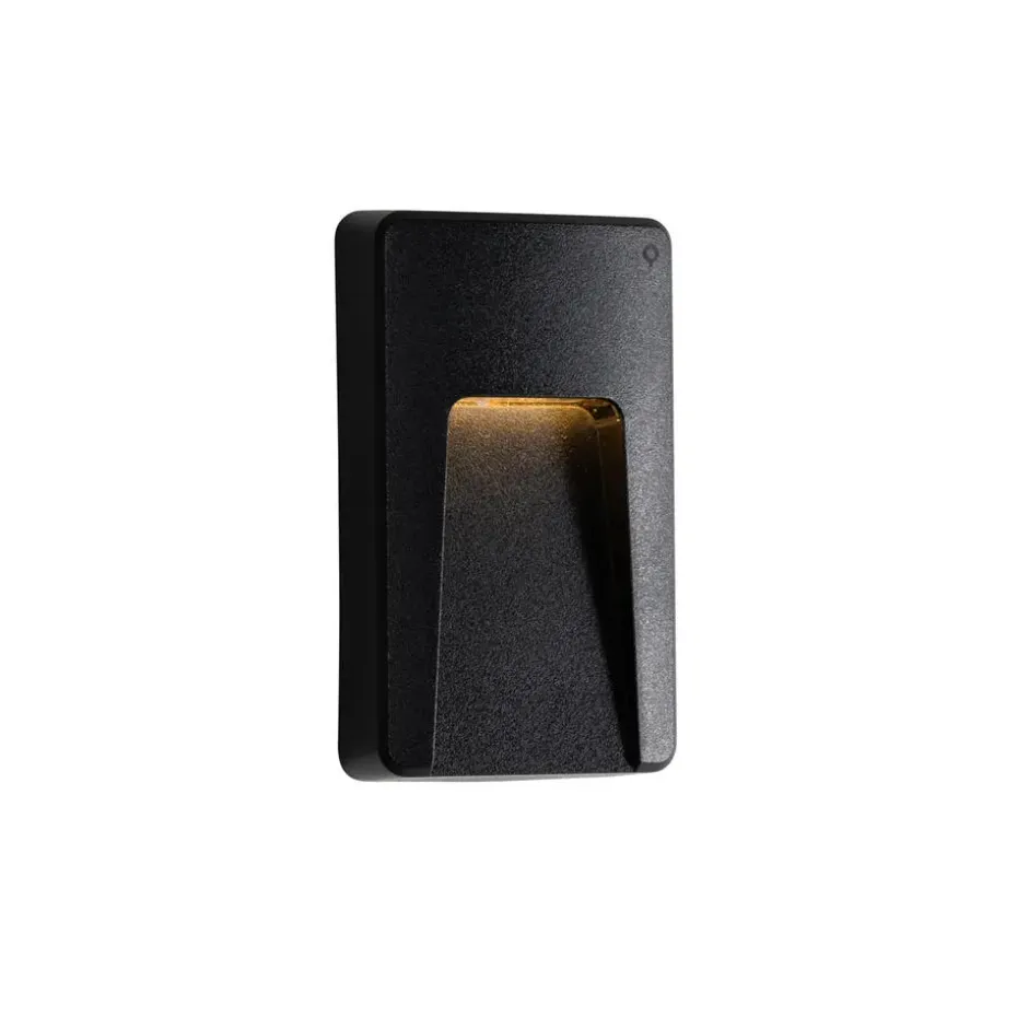 Qazqa tuinspots gem zwart geïntegreerde led
