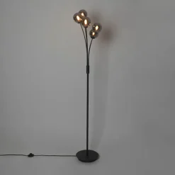 Qazqa vloerlampen athens zwart g9