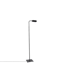 Qazqa vloerlampen botot zwart geïntegreerde led
