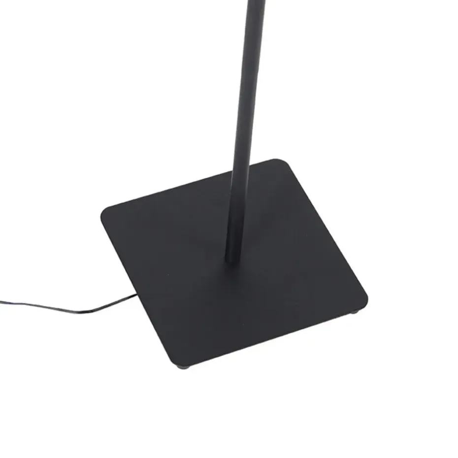 Qazqa vloerlampen botot zwart geïntegreerde led
