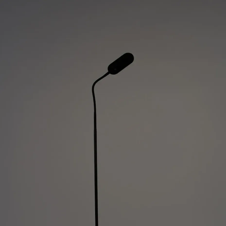 Qazqa vloerlampen botot zwart geïntegreerde led