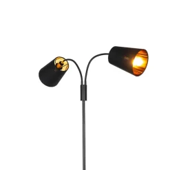 Qazqa vloerlampen carmen zwart e14