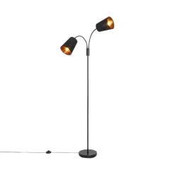 Qazqa vloerlampen carmen zwart e14