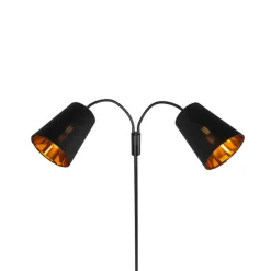 Qazqa vloerlampen carmen zwart e14