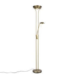 Qazqa vloerlampen diva bruin geïntegreerde led
