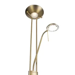 Qazqa vloerlampen diva bruin geïntegreerde led