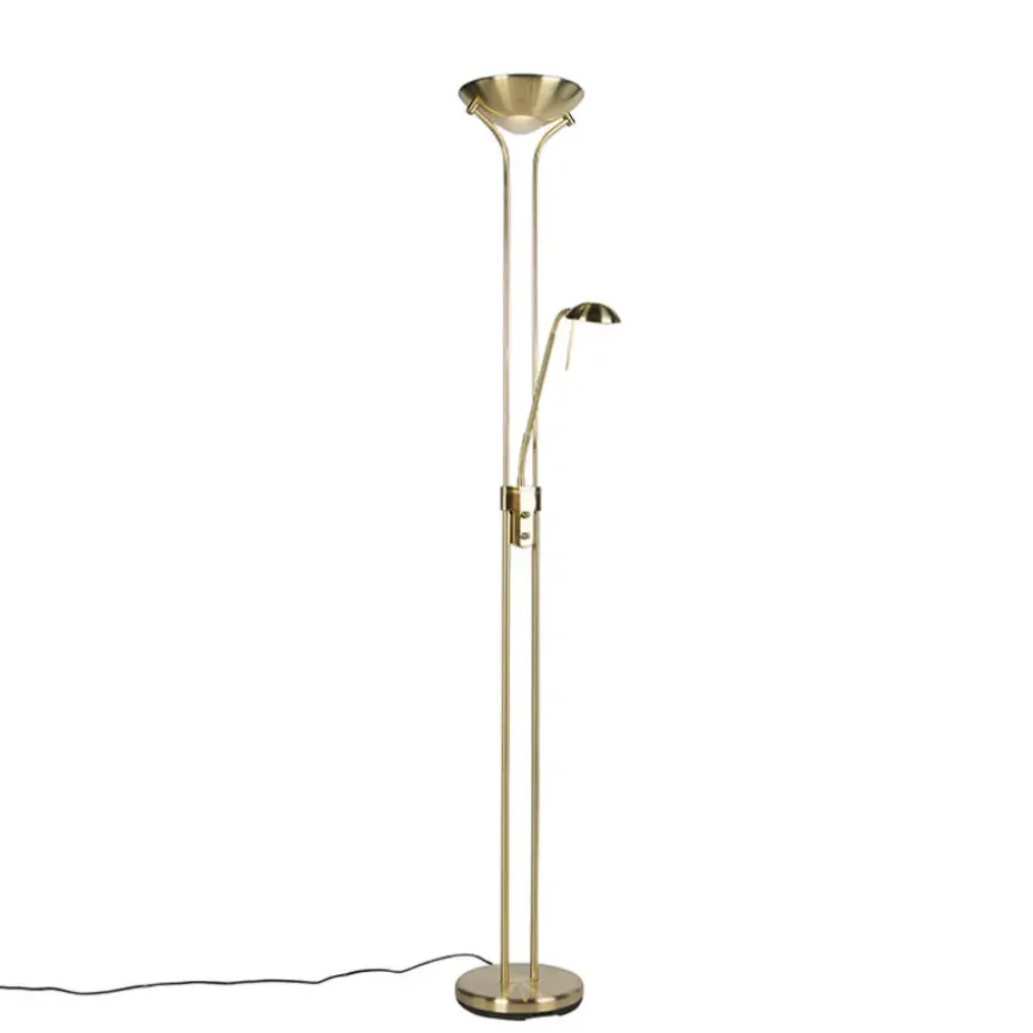 Qazqa vloerlampen diva goudkleurig geïntegreerde led