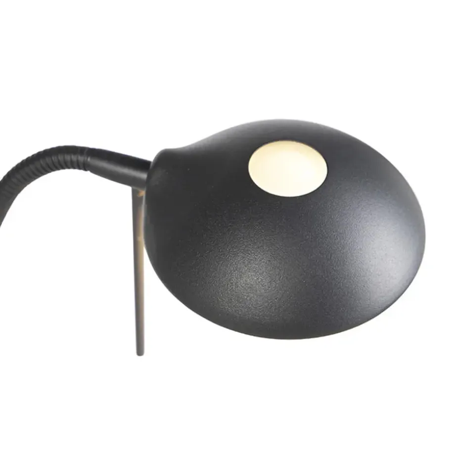 Qazqa vloerlampen diva zwart geïntegreerde led