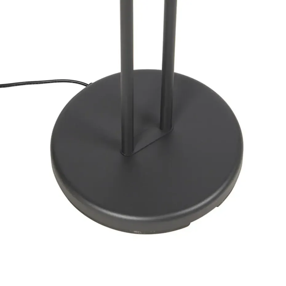 Qazqa vloerlampen diva zwart geïntegreerde led