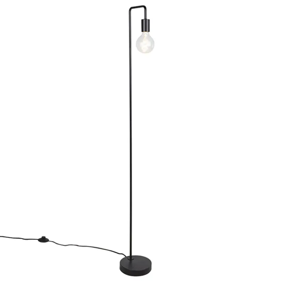 Qazqa vloerlampen facil zwart e27