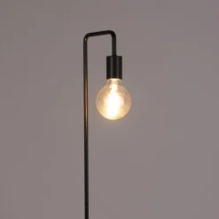 Qazqa vloerlampen facil zwart e27