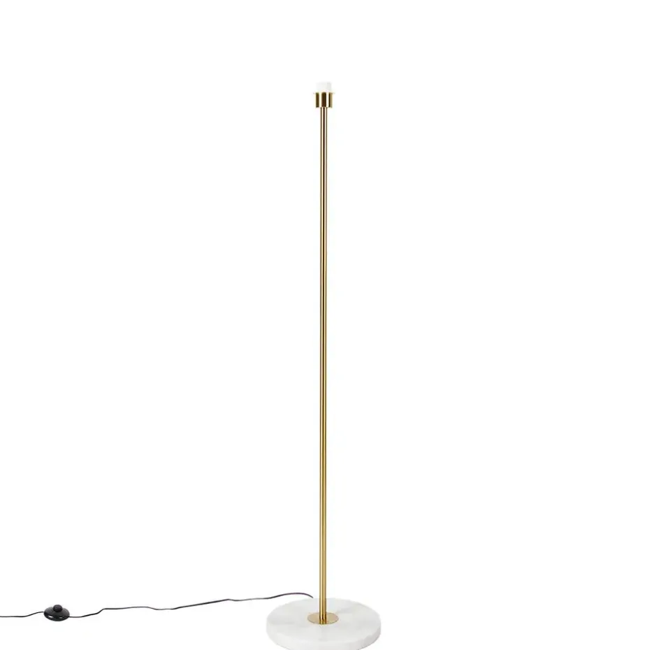 Qazqa vloerlampen kaso goudkleurig e27