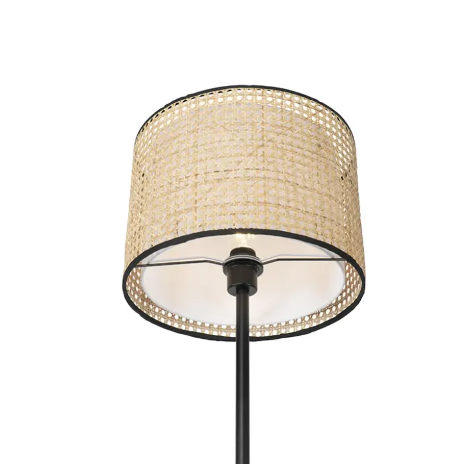 Qazqa vloerlampen kata crème e27