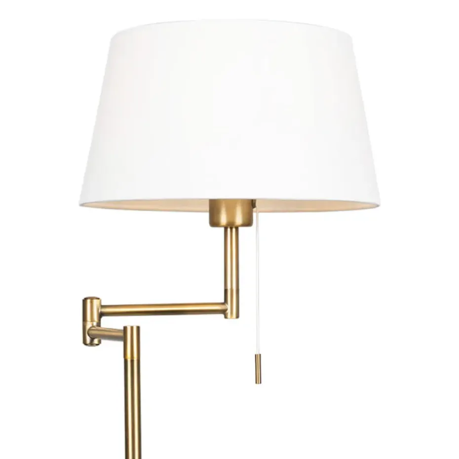 Qazqa vloerlampen ladas bruin e27