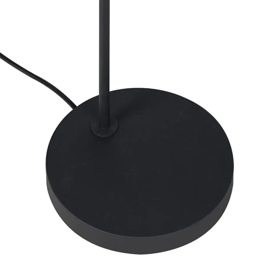 Qazqa vloerlampen lofty zwart e27
