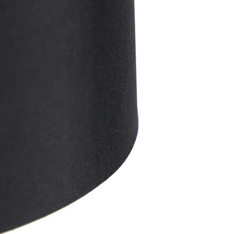 Qazqa vloerlampen lofty zwart e27