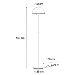 Qazqa vloerlampen magnax zwart e27